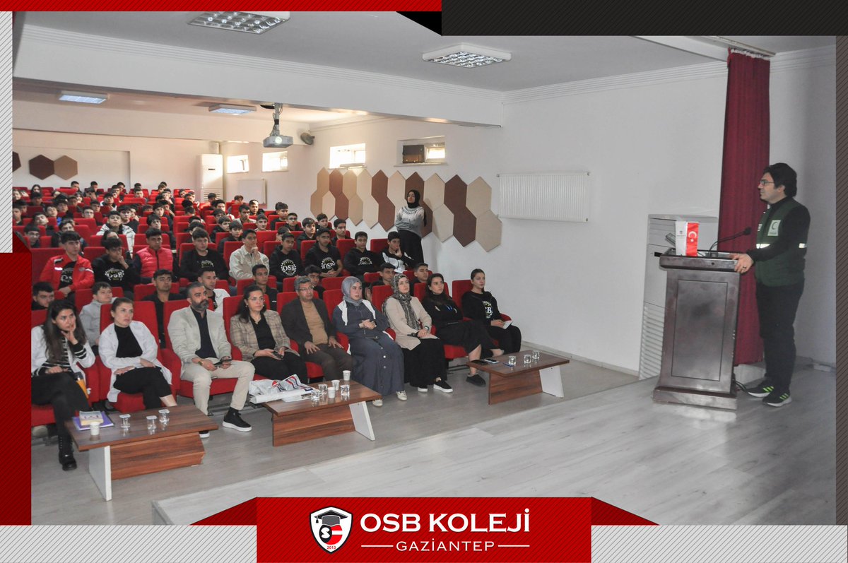 osb_koleji's tweet image. Yeşilay Gaziantep Şube Başkanı Prof. Dr. Haluk Şen “Bağımsızlık Seferberliği” konulu seminer için okulumuzdaydı. Değerli bilgilerinden dolayı teşekkür ediyoruz. @yesilaygantep

#osb #osbkoleji #gaziantep