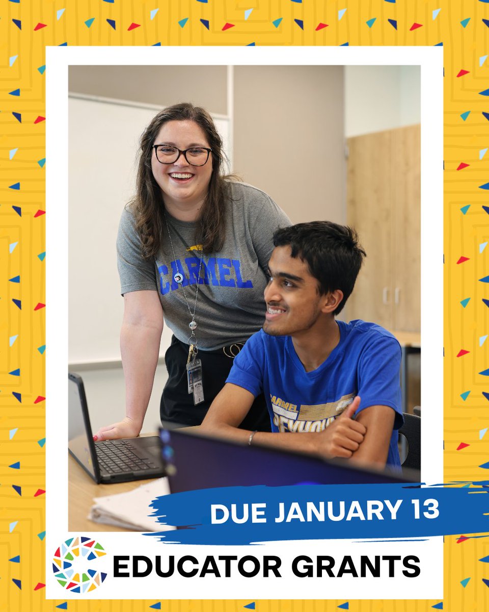 🌟 Educator Grants are now open! 🌟

Carmel Clay Schools educators, this is your chance to bring innovative ideas to life in your classrooms. 

Don’t miss out, applications are due January 13!

Apply now ➡️ ccs.k12.in.us/foundation/gra…