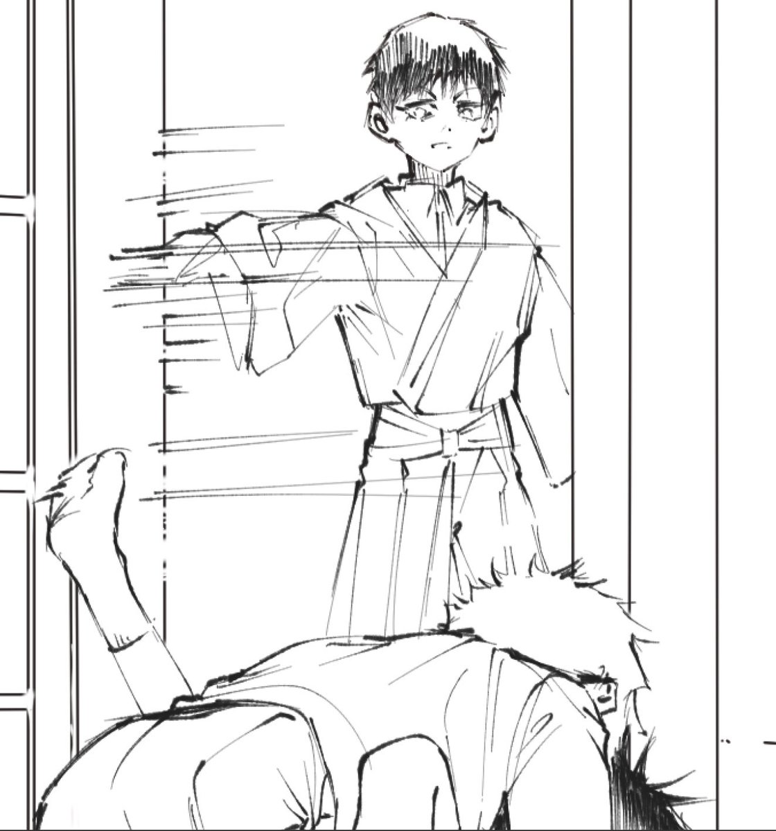 u open the door to find the gojos son raping ur little cousin