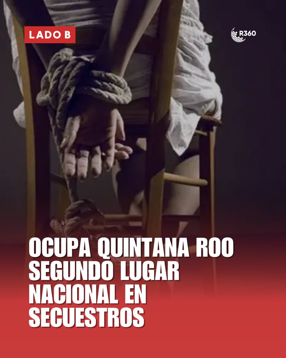 ruptura360's tweet image. 🅱️LADO B |  De acuerdo con la asociación civil Alto al Secuestro, Quintana Roo se posiciona en segundo lugar a nivel nacional en número de secuestros, solamente por debajo de Sinaloa. Mas info en: 👉 wp.me/pcHeoG-rkt #CriaturaDigital #R360 #Secuestros