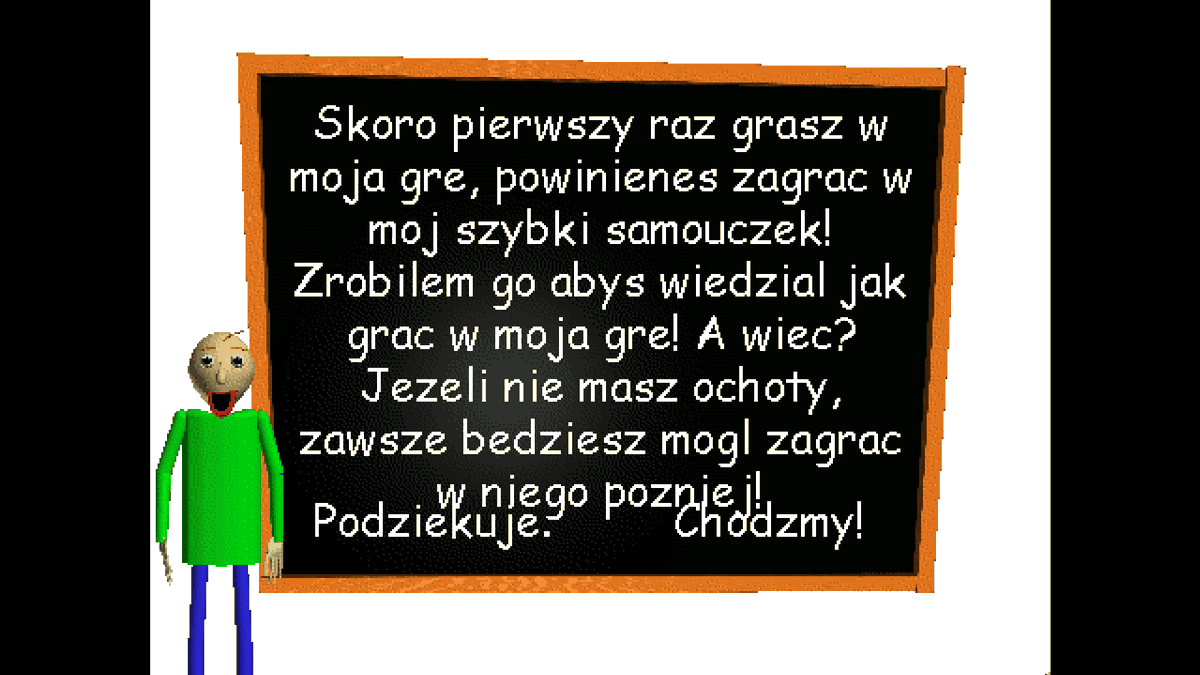 fluffb01's tweet image. so my baldi translation mod is coming along (i decided to restart it fully cuz i lost the old subtitle file)

need to figure out how to add polish characters to fonts and everything will be good (1/2)
#BaldisBasics #BaldisBasicsPlus