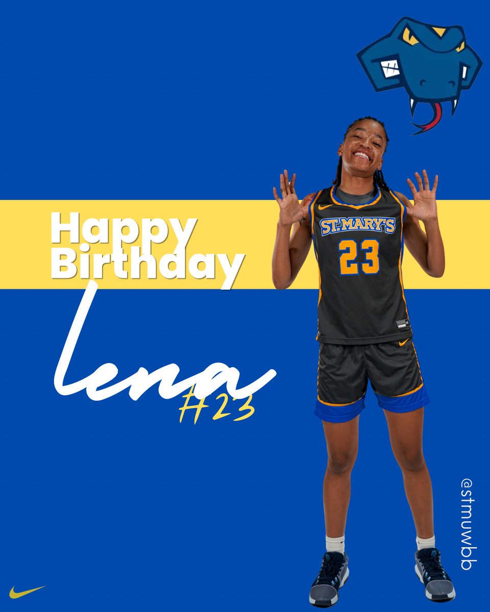 StMUwbb's tweet image. Please help us wish a HUGE Happy Birthday to Lena Newby #23 🎂

#FangsOut 🐍 | #EarnIt 🦾