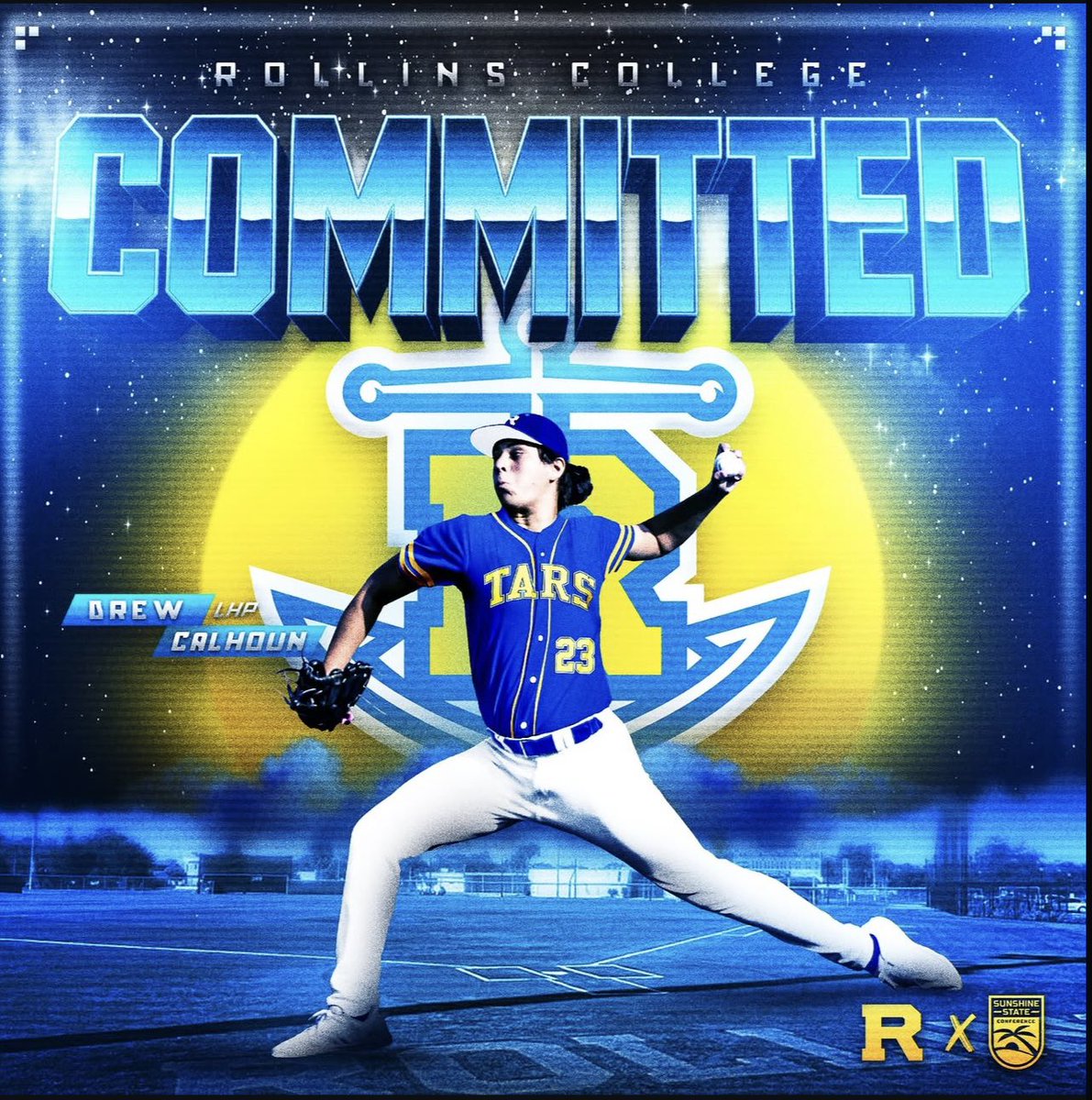 Congratulations to Drew Calhoun on his commitment to Rollins College to continue his academic and athletic career. #SluggersNation #DevelopedNotRecruited