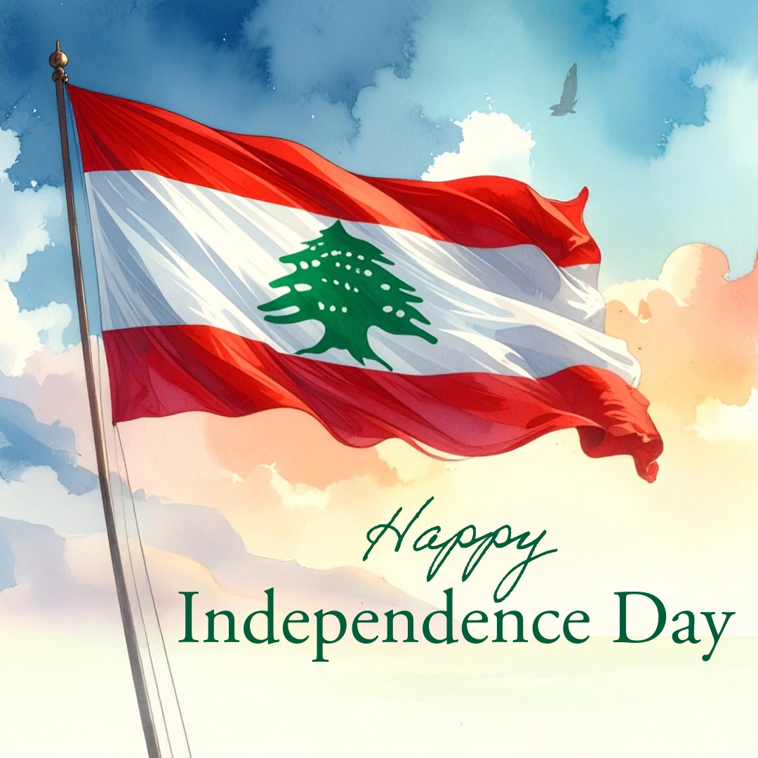 تتقدم سفارة اليابان في لبنان بأحرّ التهاني إلى الشعب اللبناني العزيز بمناسبة عيد الاستقلال.
نتمنى للبنان الأمن والازدهار، ولعلاقات الصداقة بين بلدينا المزيد من القوة والتطور.
عيد استقلال سعيد!