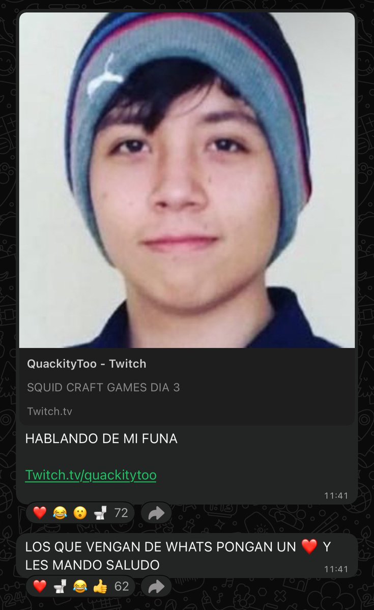 💬 ¡Quackity vía su canal de difusión en WhatsApp!

🔗: twitch.tv/quackitytoo