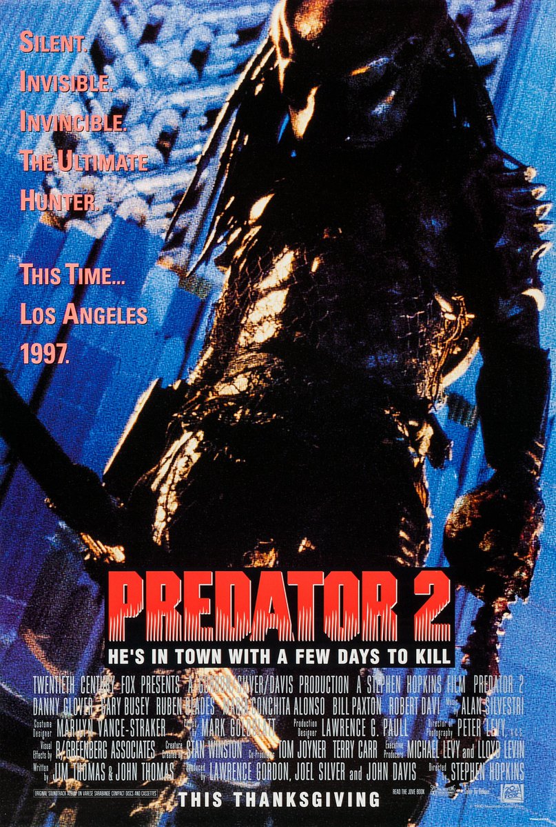 AllieRX_OTD's tweet image. Happy 35th birthday to Predator 2!

Released in 1990, the underrated sequel to the 1987 classic, Predator! The film is set 10 years after the events of the original, where the Predator itself is now hunting people in the city of Los Angeles after a devastating turf war!