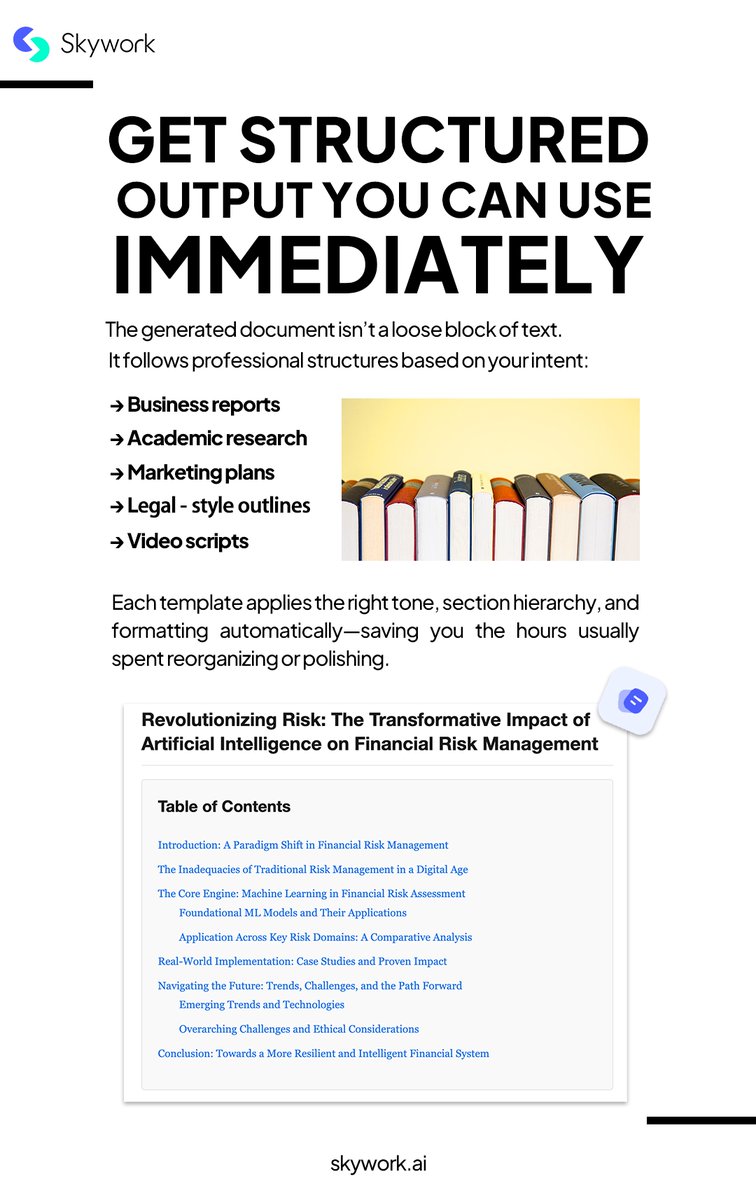 Skywork_ai's tweet image. Get structured output and design for flexibility: