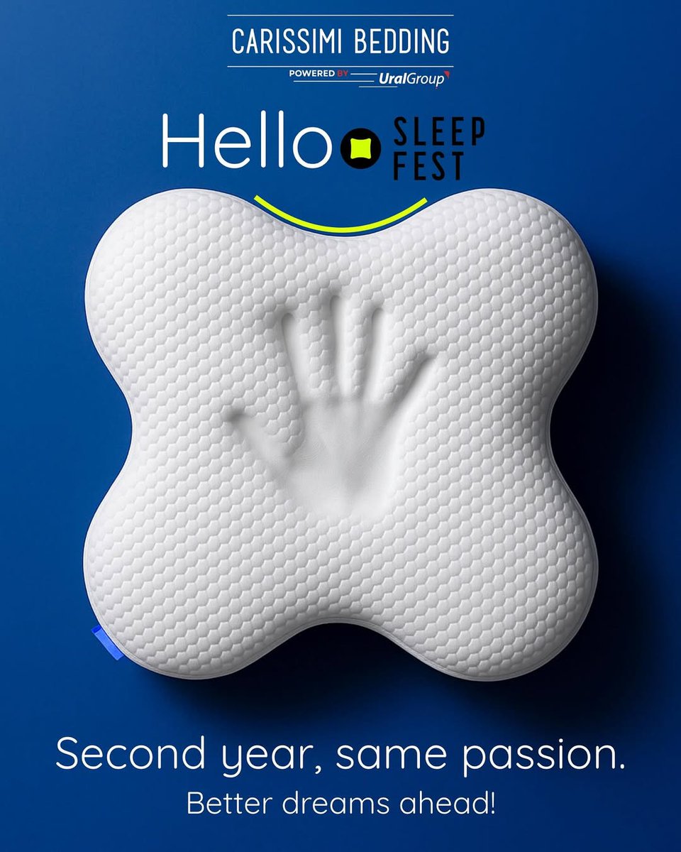carissimionline's tweet photo. Guess who’s back? 👋😴

For the second year in a row, Carissimi Bedding is thrilled to announce our official partnership with Sleep Fest! 🌙✨

Second year, same passion, but even better dreams ahead. We can't wait to share our latest innovations in sleep comfort with you again. https://t.co/tokbSpPekd