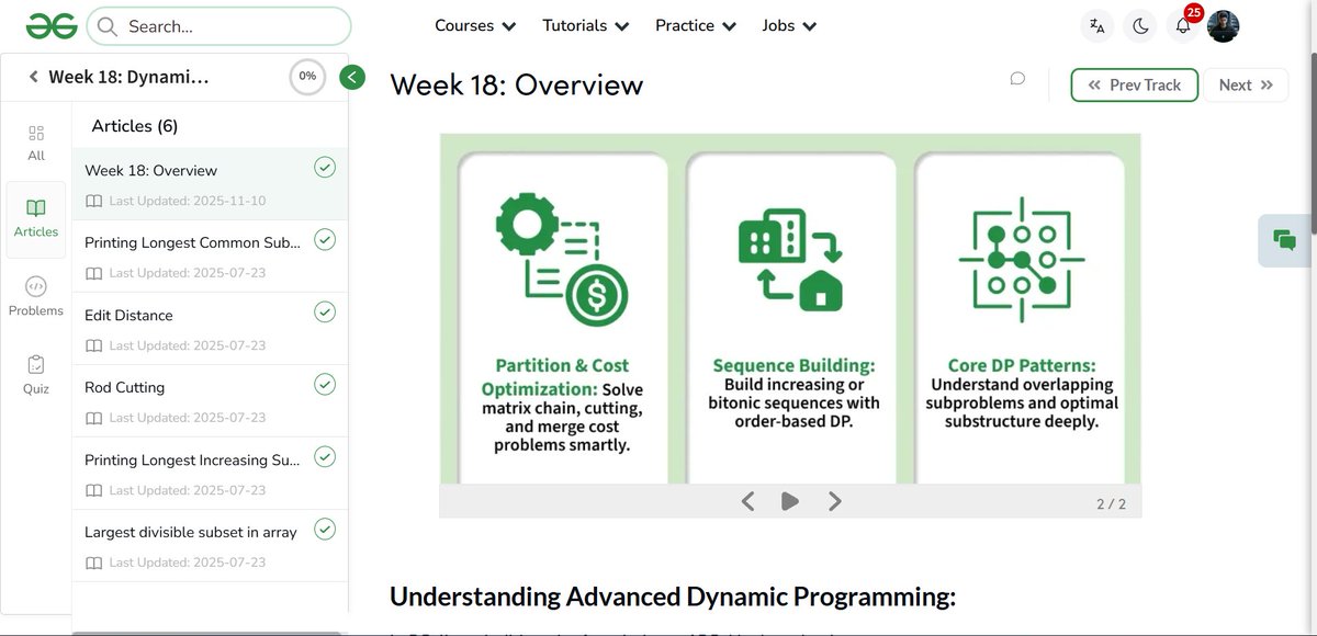 amanhaidry's tweet image. 🗓️Day-121/365 | #365DaysOfCode 💻| @geeksforgeeks

#DynamicProgramming in #DSA
✅Buy Stock with Transaction Fee
✅Dynamic Programming -2 Overview

🔗Course Link: geeksforgeeks.org/nation-skill-u…
#skillupwithgfg #nationskillup #365DaysOfDSA #geeksforgeeks #gfg #365DaysOfcoding #java