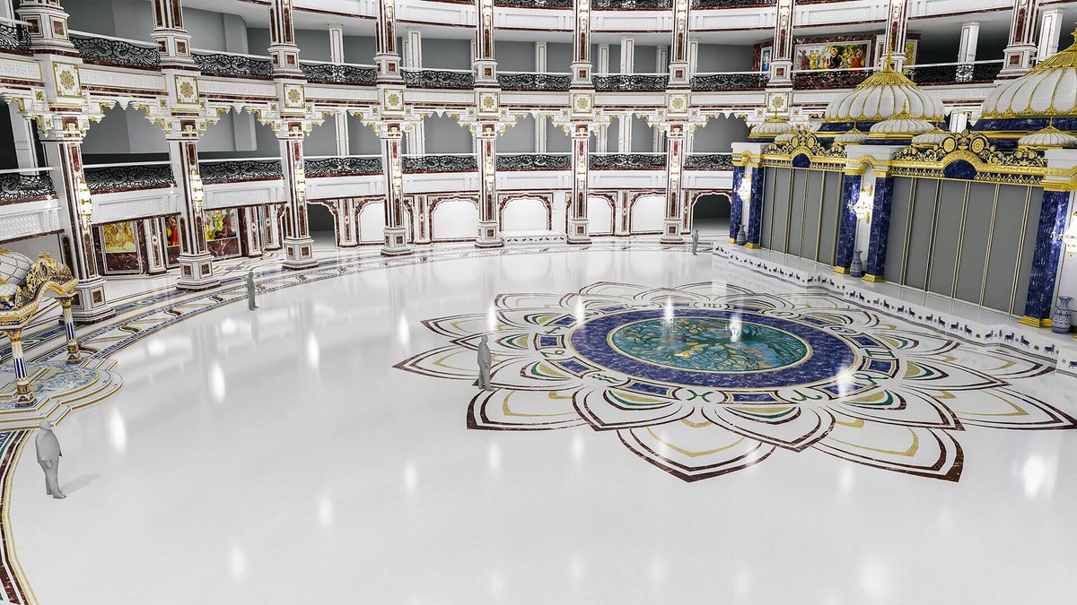 gemsofbabus_'s tweet image. 📍Interiors of ISKCON, Mayapur, West Bengal.

Need Everyone&apos;s Honest Architectural Opinion On This.