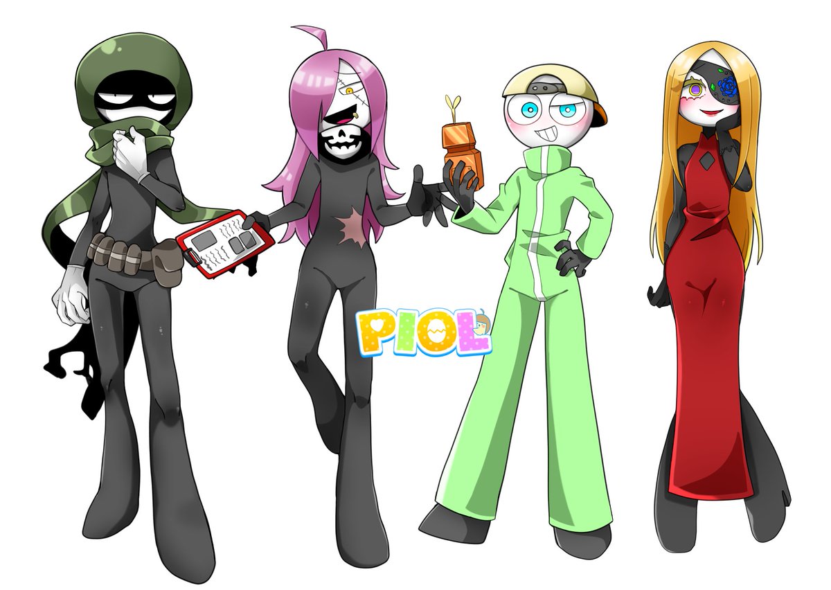 PIOL_1005's tweet image. 棒の描き方変える予定なんで必然的に没になった立ち絵達
#あくまで棒ですから