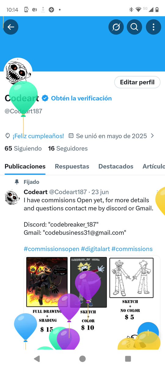 Codeart187's tweet image. Globos