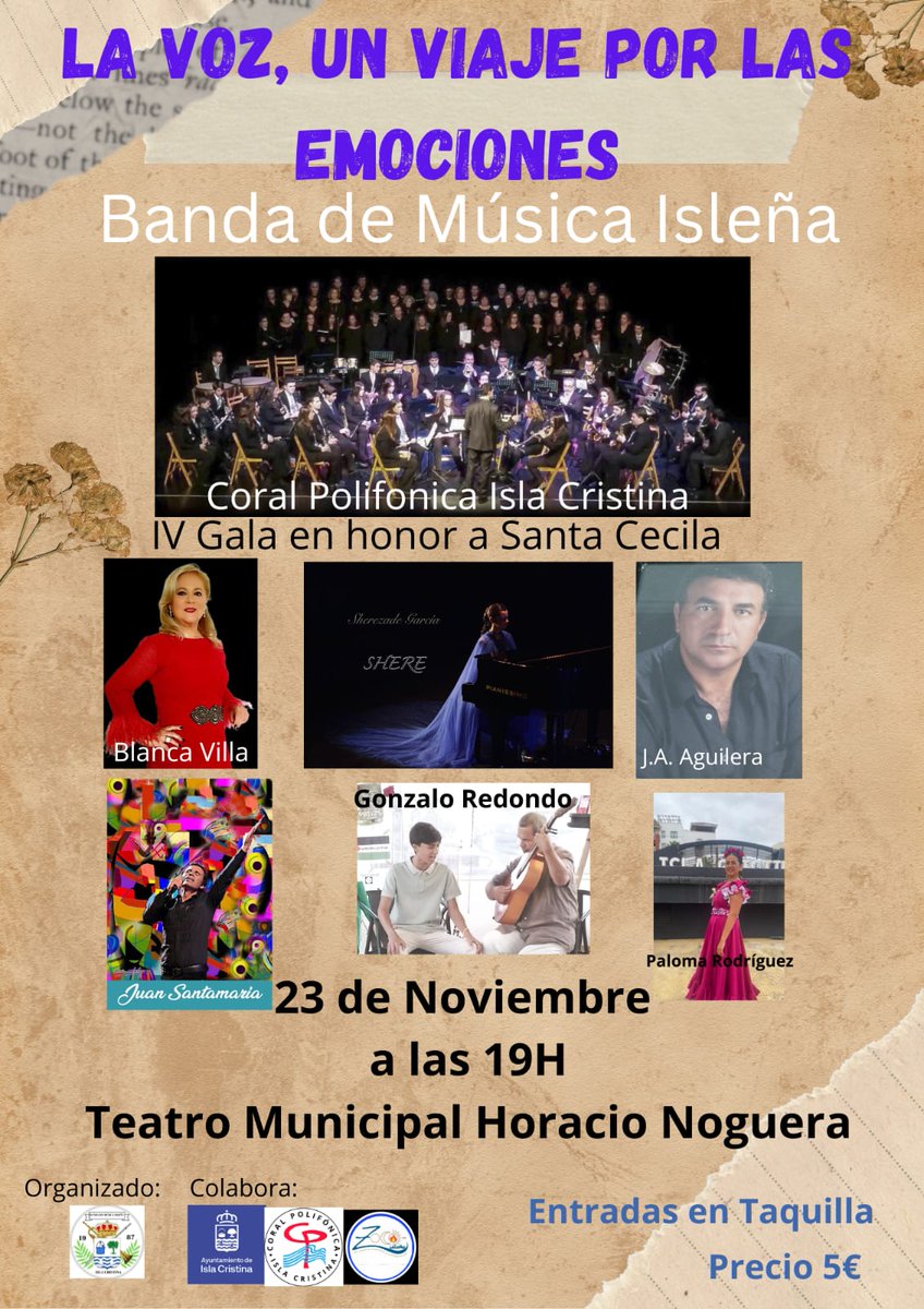 ¡Fin de semana con mil planes en Isla Cristina! 🎉
Actividades para todas las edades y gustos. Consulta la programación y disfruta.
¡Te esperamos!
#IslaCristina #Huelva #QuéHacerEnIslaCristina #AgendaCultural #PlanesDeFinDeSemana