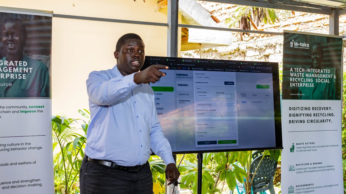 mtaka_solutions's tweet image. M-taka hosted a training in Kisumu with local waste actors &amp;amp; city officials. Led by Directors Benard Ojwang &amp;amp; John Sande, participants learned to use the M-taka platform for better coordination, traceability, and inclusive, tech-enabled waste management.
#SmartWasteSolutions