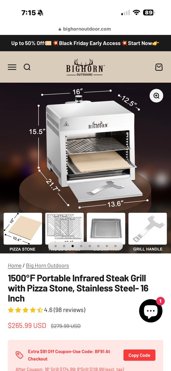 MWPutters's tweet image. Anyone have one of these Big Horns for searing meat?

#steak
#ribeye
#beef
#Carnivore