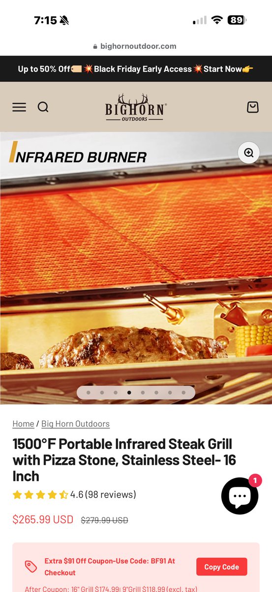 MWPutters's tweet image. Anyone have one of these Big Horns for searing meat?

#steak
#ribeye
#beef
#Carnivore