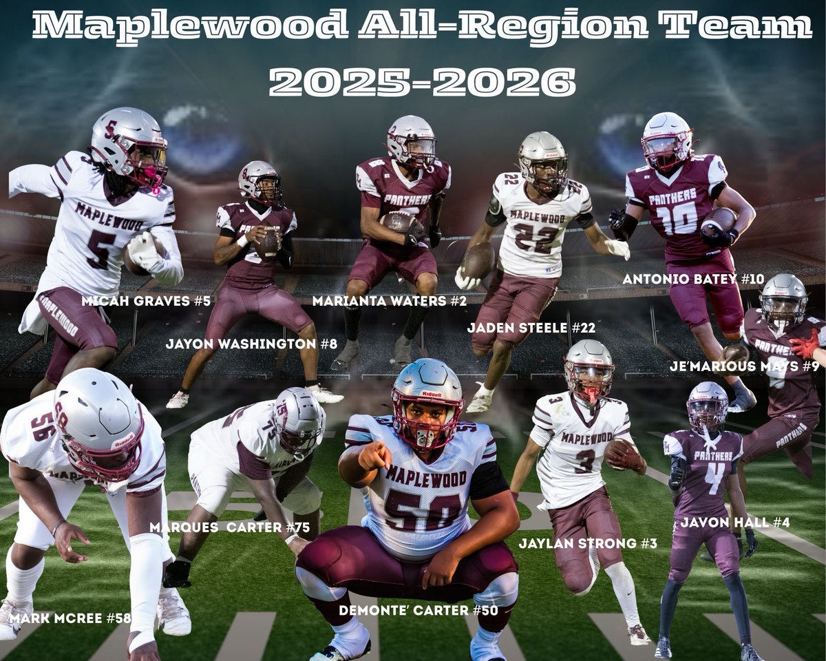 Congratulations to our 25–26 Maplewood 3A-5 All-Region Team! 
These young men put in the work, stayed disciplined, and rose to the occasion all season long. Their commitment, leadership, and fight have not only elevated our program but set the standard for what it means Panther