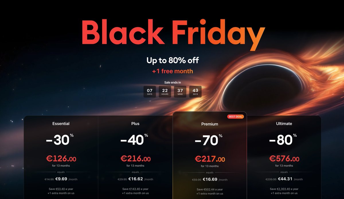 seth_fin's tweet image. I will give away two annual TradingView subs( Ultimate and Premium ).

All you have to do is like, repost, comment below why you need TradingView. 

Also be a follower. I will choose 2 winners on the 26th.

The legendary Black Friday discount for TradingView starts on Nov 21 and…