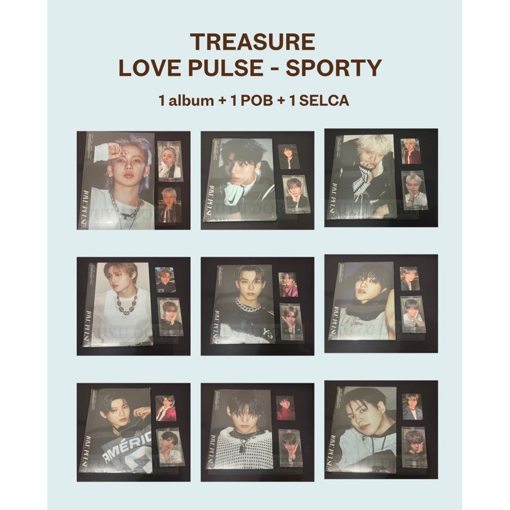FuyuDore's tweet image. WTS Ready stock Treasure Love Pulse-Sporty version with POB + Selca same member, bisa langsung co &amp;amp; kirim. 

🛒: id.shp.ee/V7PeeKv
❌pack &amp;amp; adm🍊
📍Jakarta

DM untuk harga splitpay/tanpa adm🍊

Teume Hyunsuk Jihoon Yoshi Junkyu Jaehyuk Asahi Doyoung Haruto Jeongwoo junghwan