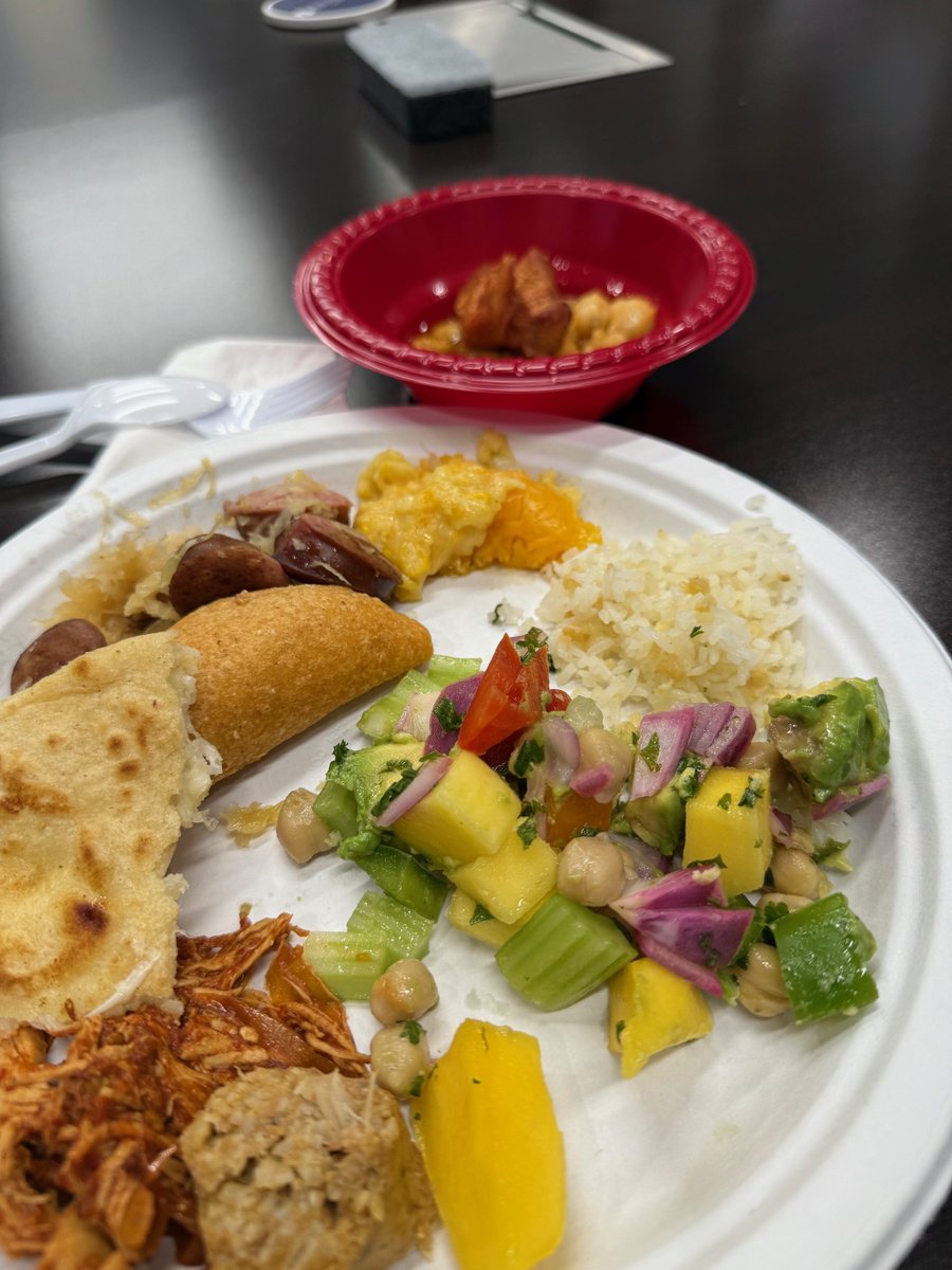 AUC_Group's tweet photo. AUC’s annual World’s Fair was a hit! 🌎🦃

Our team shared dishes from cultures spanning Germany, South Africa, Mexico, El Salvador, Ecuador, Iran, India &amp; more—followed by a very competitive round of Family Feud.

How many of these dishes (and their origins) can you name? 👀🍽️ https://t.co/cAXPfHbGhl