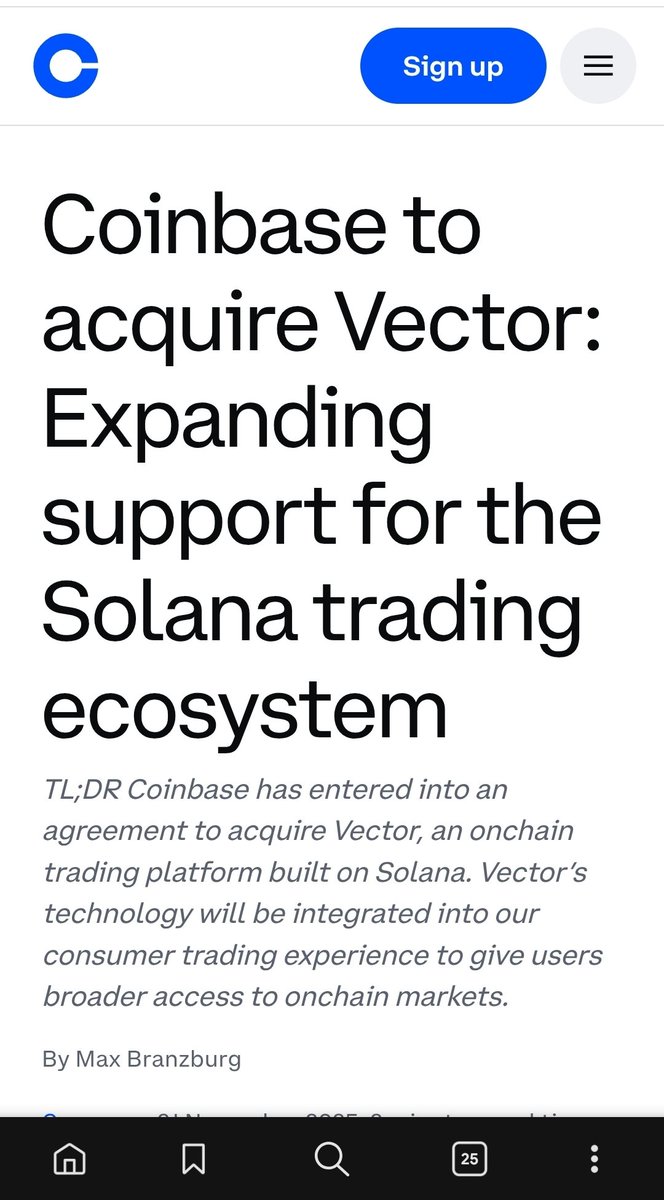 Coinbase 正式宣布收购 Vector 以扩展对 Solana 交易的支持