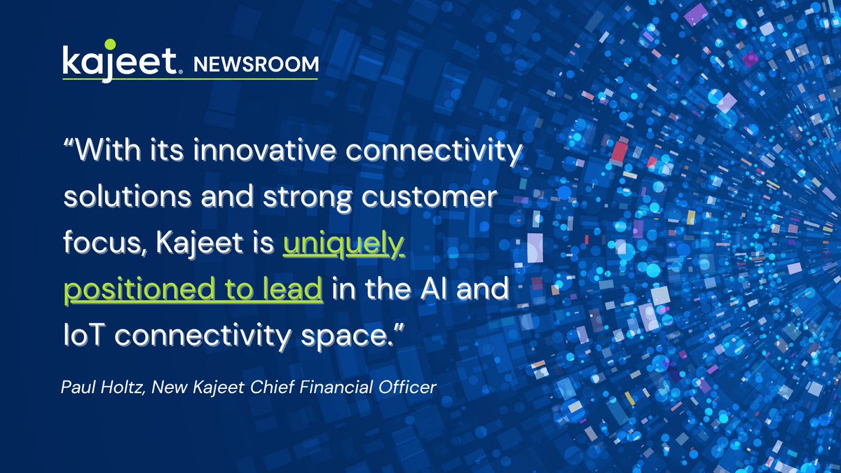 Kajeet's tweet image. Momentum is a team sport. With CFO Paul Holtz on board, we’re sharpening our focus, scaling with discipline, and pushing the frontier of what Kajeet can deliver. Onward! hubs.ly/Q03TlHyJ0

#Kajeet #Leadership #Execution #Innovation