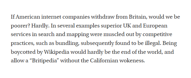 owenboswarva's tweet image. I don&apos;t normally bother with Andrew Orlowski&apos;s stuff any more – he&apos;s reliably wrong and not in an interesting way – but this piece is especially stupid:

Defend British sovereignty, defend the Online Safety Act thecritic.co.uk/defend-british…

#censorship #openweb #techpolicy