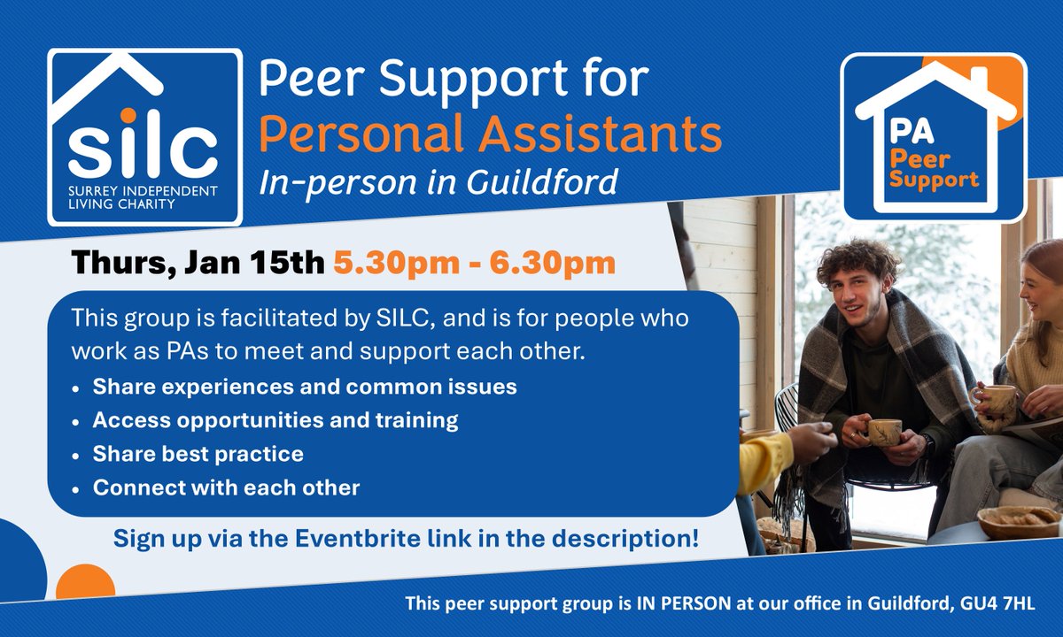 Support_Finder's tweet image. Our next facilitated IN-PERSON peer support group for PAs to meet and support each other is on 15th January at 5.30pm. Sign up via Eventbrite: eventbrite.co.uk/e/pa-peer-supp….

#PeerSupport #PersonalAssistant #CareGiver #CareGiverSupport
