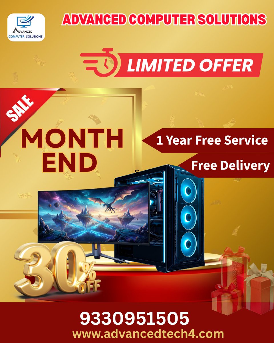 AdvancedComSol's tweet image. Grab premium PCs at unbeatable month-end discounts,up to 30% OFF + 1 Year Free Service &amp;amp; Free Delivery!
Hurry-stocks won’t last!
9330951505
advancedtech4.com

#AdvancedComputerSolutions #computers #Monthend  #discount  #offers   #BuyNow  #fypシviralシfypシ   #ExploreMore