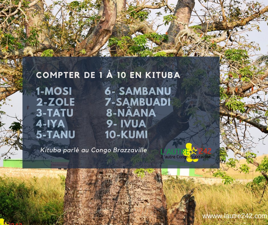 242Autre's tweet photo. Compter de 1 à 10 en Kituba (Kikongo). Kituba parlé au 242 .
#lautre242 #deretour #wereback https://t.co/ZD60Gs11GQ