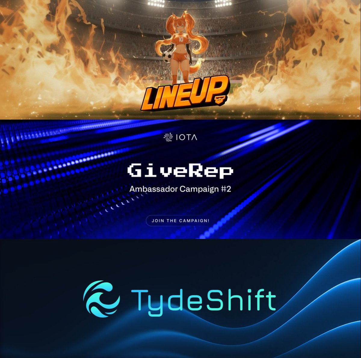 Modavid8646868's tweet image. “From gaming growth with 
@LINEUP_games
 to digital trade innovation by 
@iota
 and next-gen liquidity from 
@TydeShift
 
@WizardMerlin91
 the ecosystem is leveling up fast. Three projects, three different futures endless opportunities. Dive in create contribute, evolve
@GiveRep
