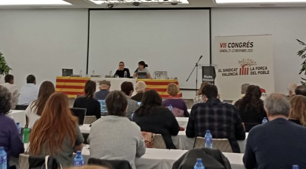 📢A CUT participa no VII Congreso da <a href="/intersindical/">Intersindical</a> Valencia. O noso representante, Tomás Hermelo, participou esta mañá na conferencia internacional “O sindicalismo antifascista para combater a auxe da extrema dereita”.