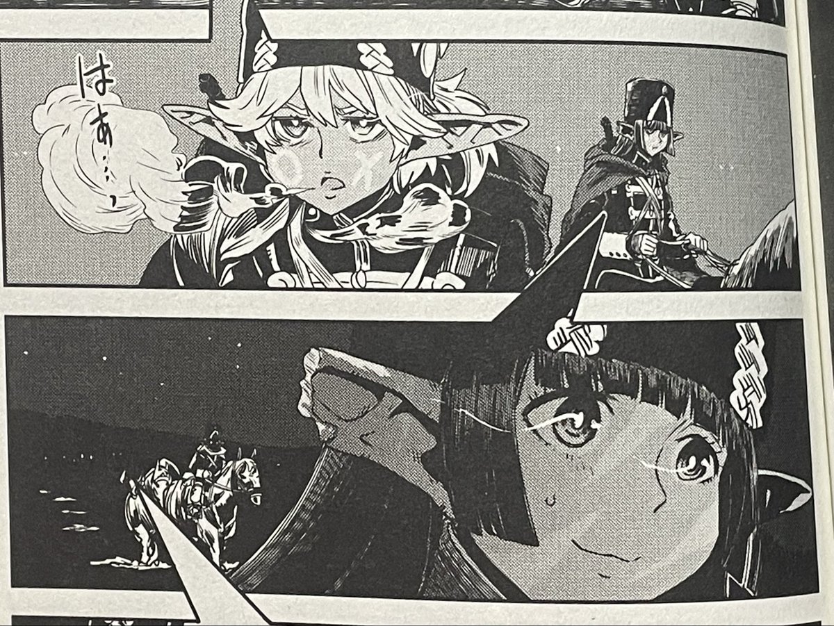 コミック版オリジナルキャラで名前も無かった黒にんじんちゃんに「なんですかこの面白可愛い地味顔ダークエルフは?」とおかしな人気が出て。酒樽先生が「これはSSを書かないと」と特典短編で彼女たち3人が活躍し。そのエピソードがさらにコミカライズ化。 