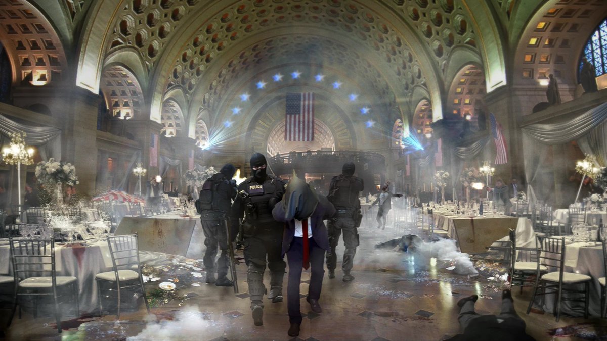 Here's a concept art from a very early in development stage of the "Most Wanted" campaign mission in Call of Duty Black Ops 6.

Back then, instead of infiltrating to save Adler, the plan in that campaign mission was to storm in and abduct the senator. #BlackOps6