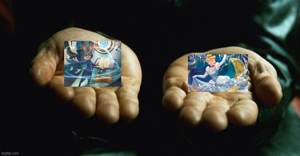 This is your last chance. After this, there is no turning back. 

You take the blue pill - the story ends, you wake up and believe that Cinderella belongs in every blue deck.

You take the red pill - we play in Wonderland and I show you how deep the rabbit hole goes. #Lorcana