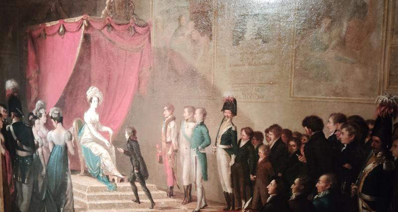 alfredlanda's tweet photo. Cuadros q nos hablan de otros cuadros, y nos indican la posicion de privilegio que tenían, como en este con Maria Luisa de Habsburgo, 2ª mujer de Napoleón, premiando a los estudiantes de la Galeria de Arte de Parma, con La Virgen de San Jerónimo y la Virgen del Cuenco.
#Guercino https://t.co/v6r7jsdPuW