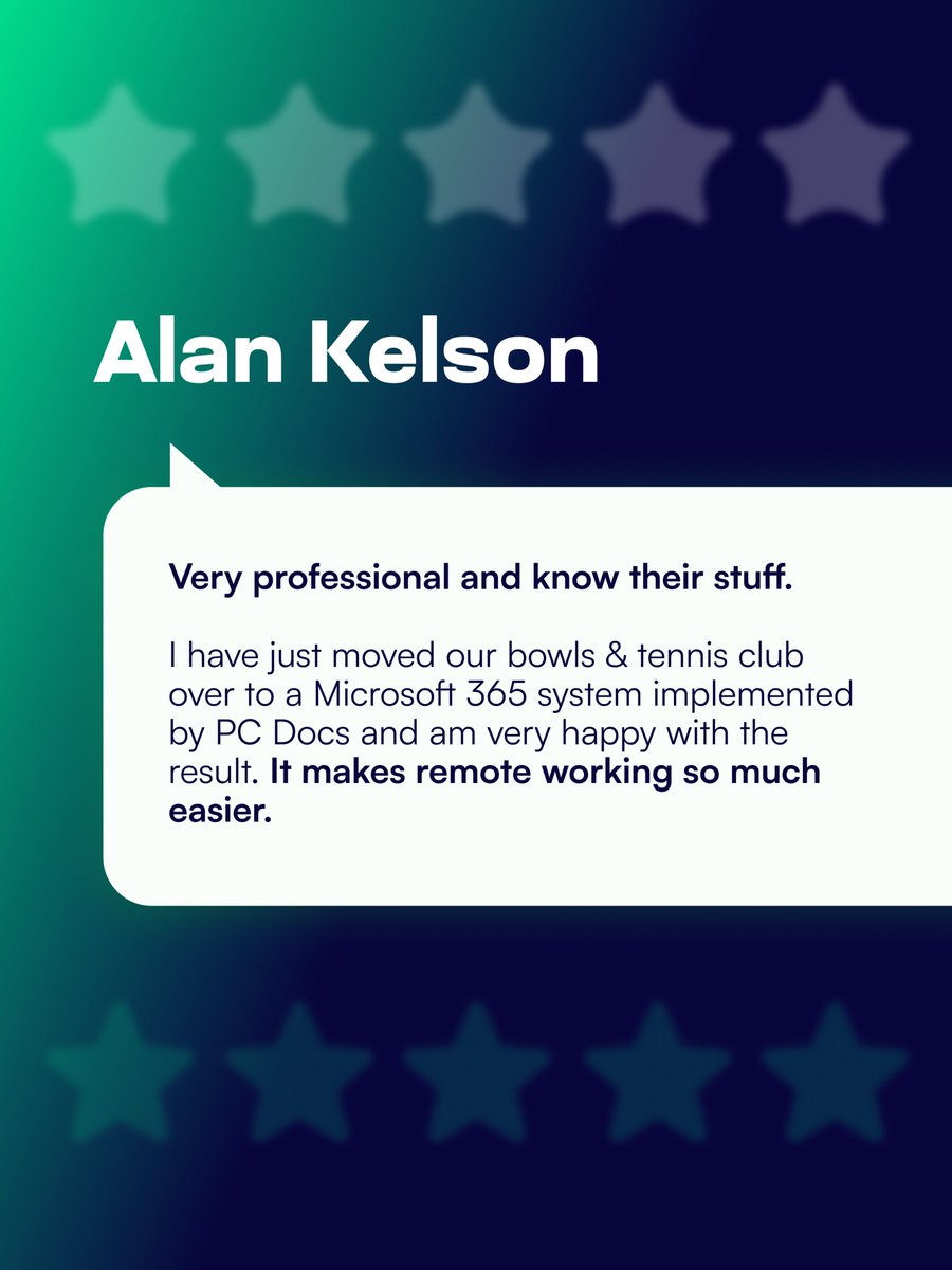 pcdocs's tweet image. Another business made remote work easier with PC Docs. 💻
The right IT setup doesn’t just keep you online, it keeps your team connected and stress-free.

#ITSupport #CloudSolutions #PCDocs #ClientFeedback #TechMadeSimple