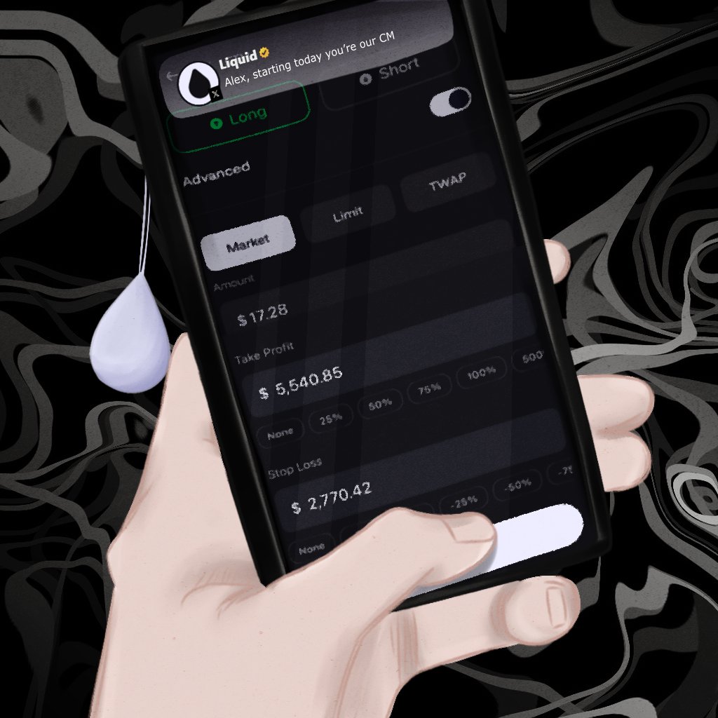 ledbyalex's tweet image. [career update]

big week for me, frens, one i&apos;ll remember for a long time 👋

i&apos;m officially joining @liquidtrading as the new community lead and ngl, i&apos;m insanely hyped.

liquid is already one of the cleanest, fastest trading apps out there, but what actually sold me was the…