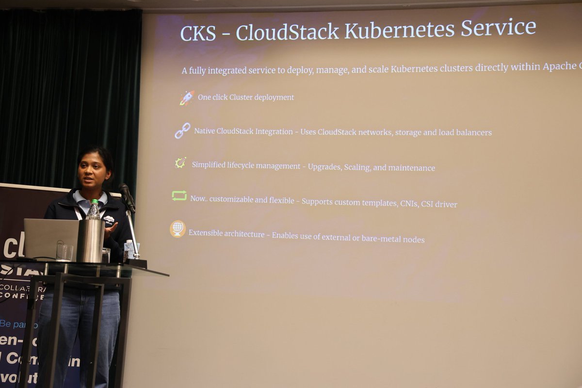 My colleague, Pearl from <a href="/shapeblue/">ShapeBlue</a> talking about recent enhancements to <a href="/CloudStack/">Apache CloudStack</a> Kubernetes Service including the official CSI driver.

#CloudStackCollab