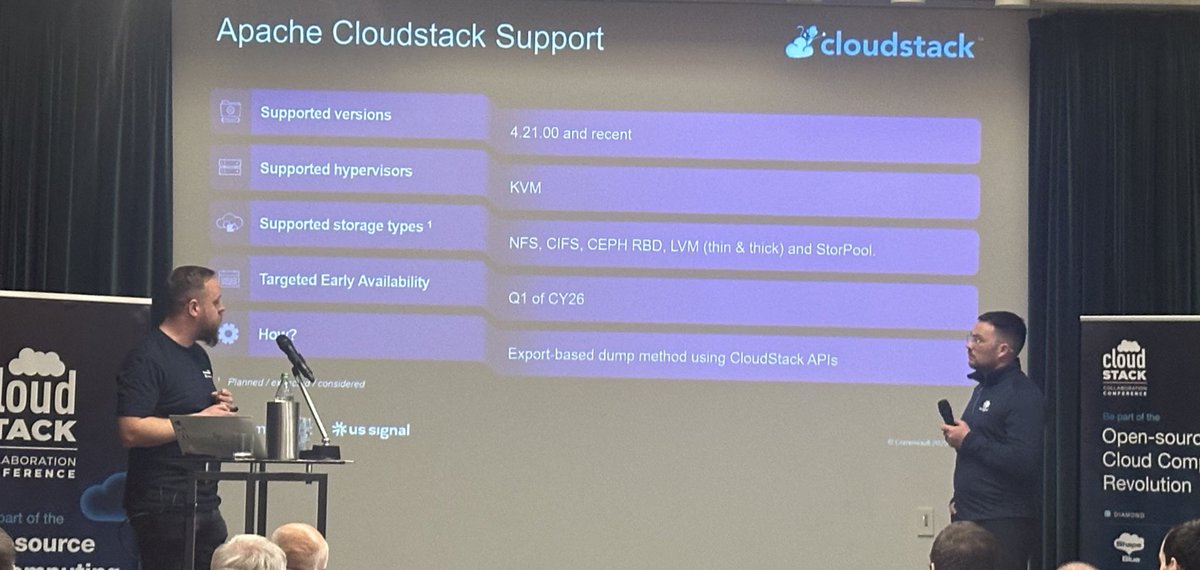 kiranchavala's tweet image. Much needed backup integration with commvault on the horizon with cloudstack #cloudstackcollab #commvault #cloudstack