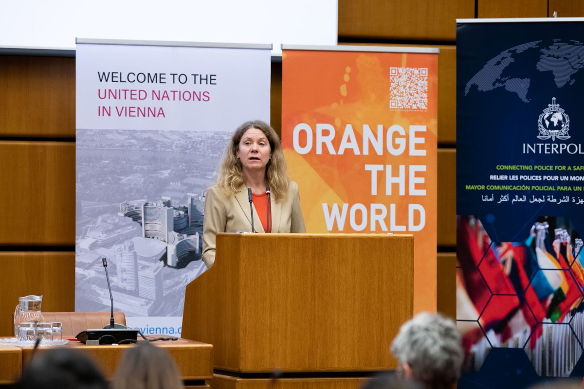 UN_Vienna's tweet photo. 🧡Proud to support #OrangeTheWorld2025 ahead of International Day to End Violence Against Women with partners &amp; missions, raising awareness, inspiring solidarity and driving action. Thank you to everyone involved.  🙏

#NoExcuse #16Days

📸 (run) @MarkusFruehmann https://t.co/PCBbbULtLB