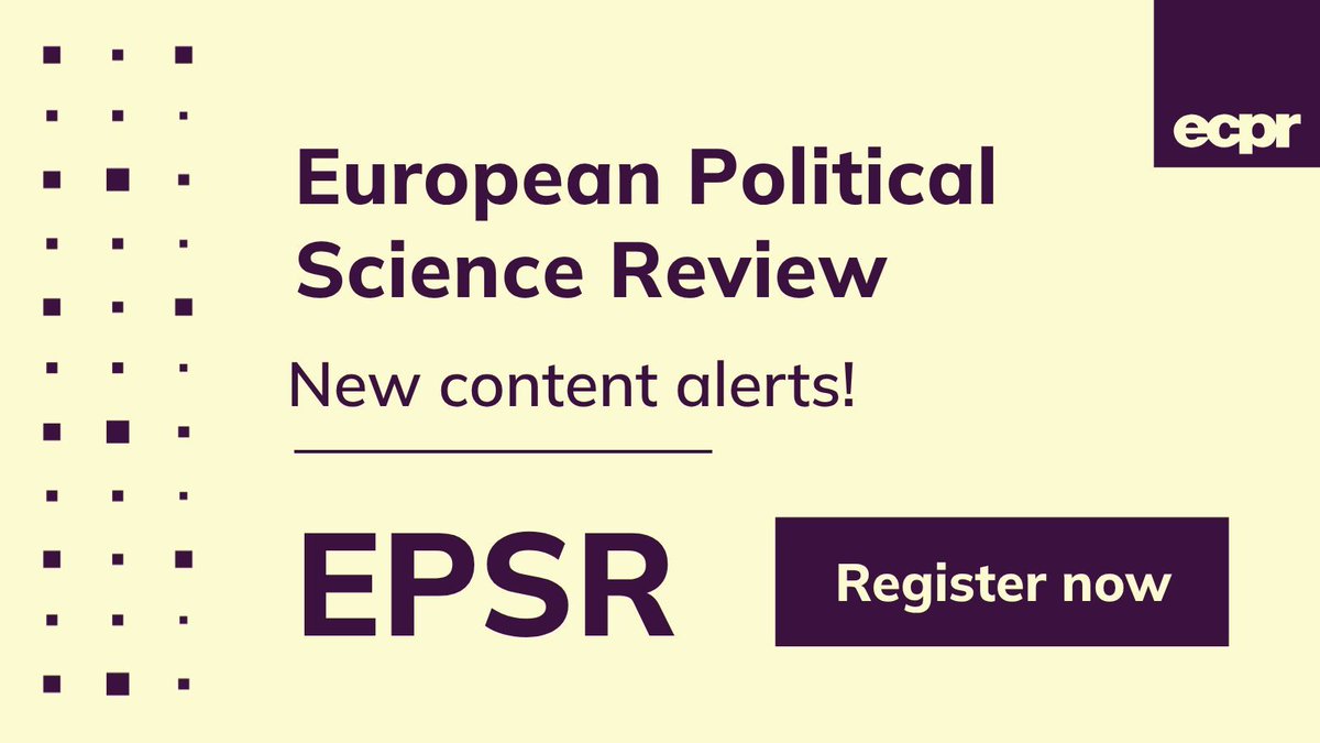 European Political Science Review tweet media