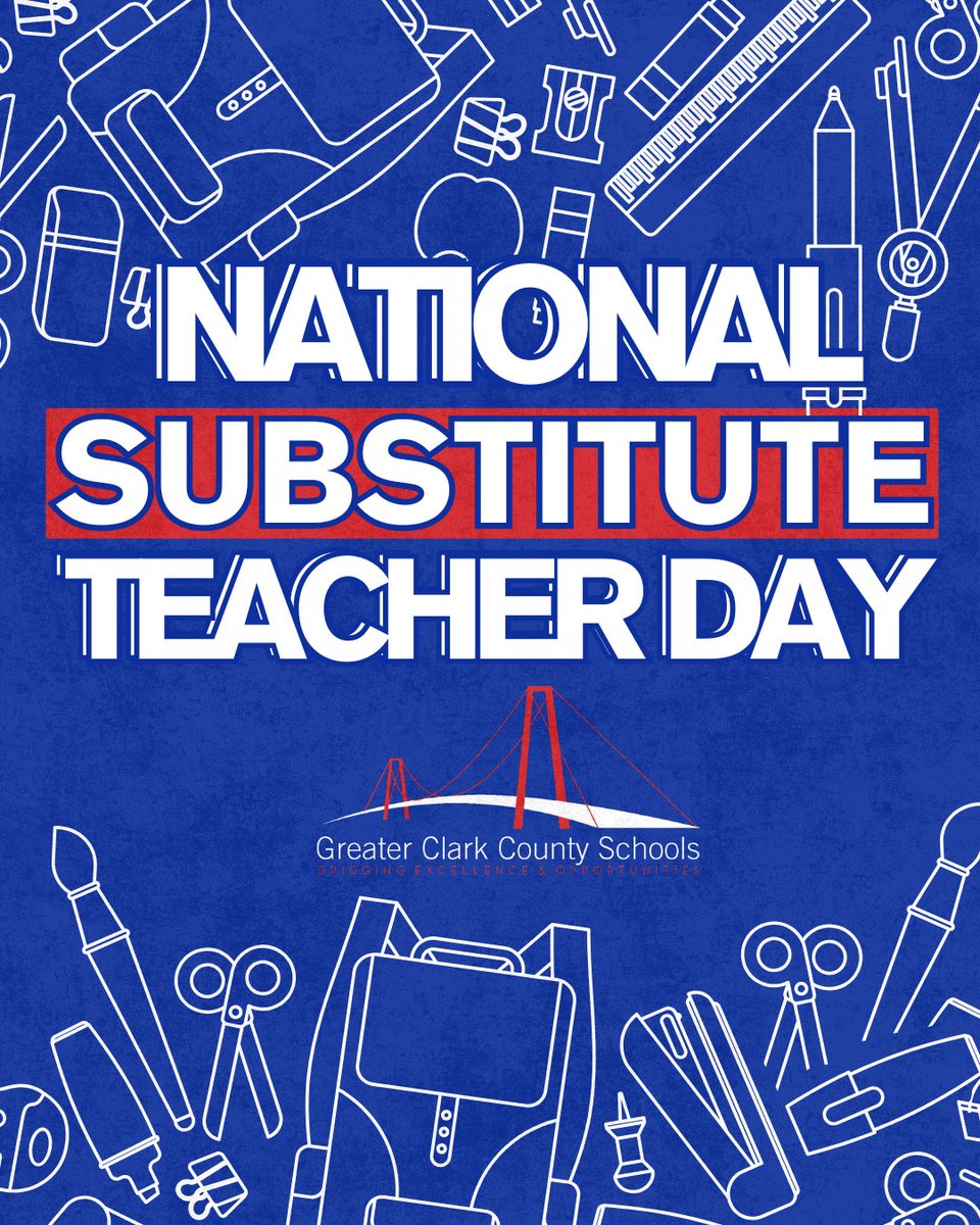 GCCSchools's tweet image. It’s National Substitute Teacher Day!

Today, we’re celebrating all the incredible substitute teachers at GCCS and beyond who step in, support our classrooms, and make a difference every single day.

Thank you for all you do! 💙

#WeAreGreater