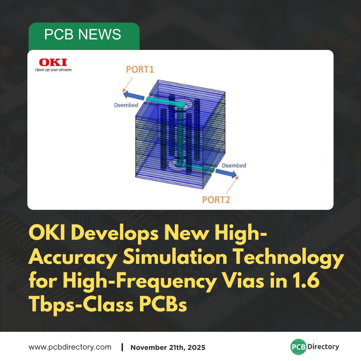 PCB_Directory's tweet image. OKI Circuit Technology has introduced high-accuracy via simulation tech to support 1.6 Tbps high-speed PCBs for next-gen AI data centers.

Read more: ow.ly/Jk8u50XvFza

#printedcircuit #news #industry #AI #datacenters #highspeedPCBs #OKI #electronics #PCBdesign