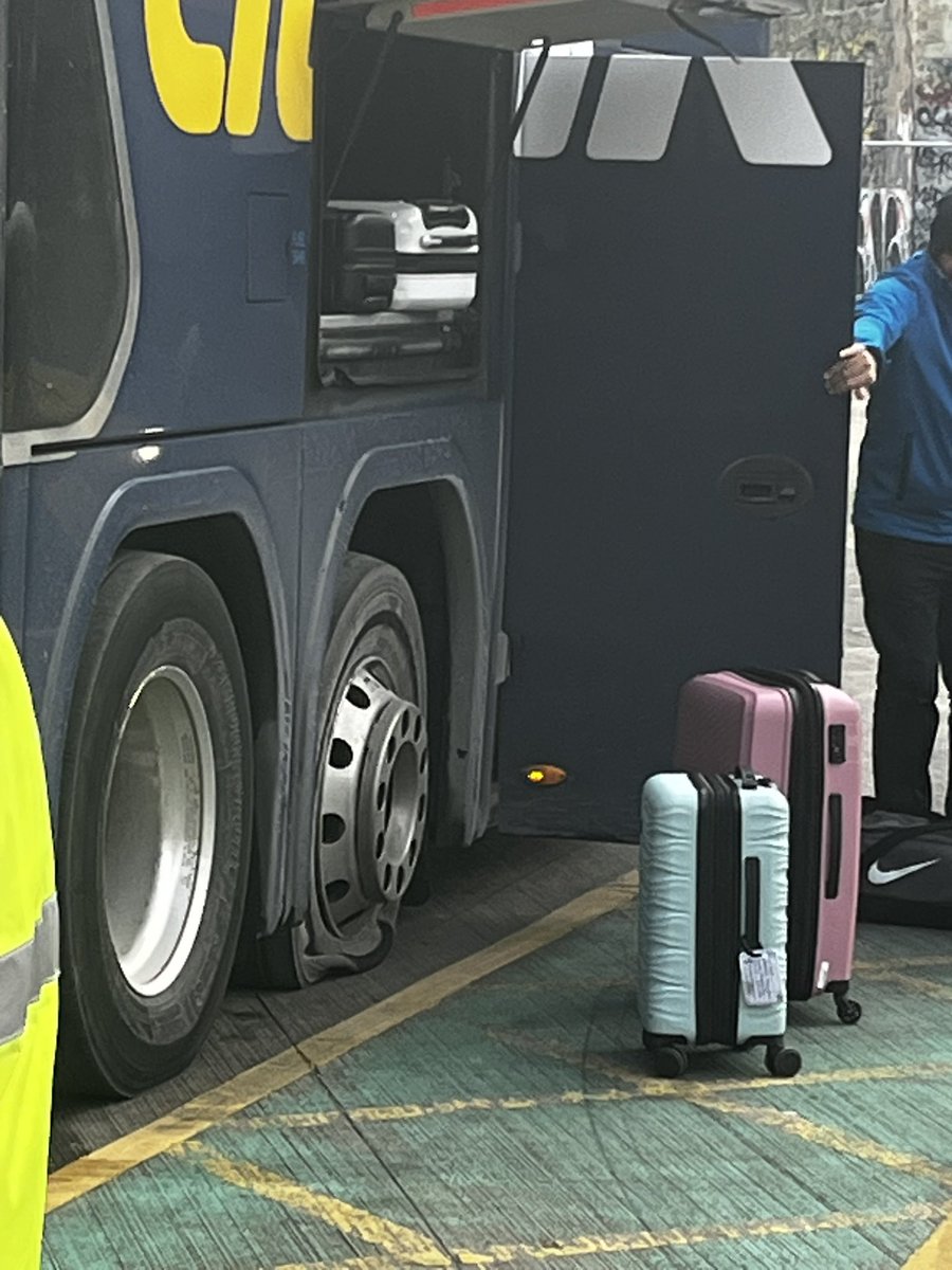 Only our luck our bus to see Arthur hill got a puncture