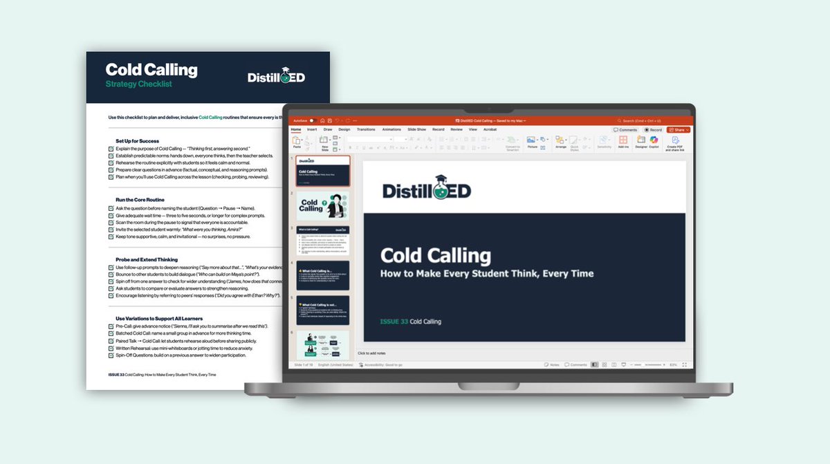 XpatEducator's tweet photo. This week’s ⚗️DistillED is a big one. I’m unpacking the ins and outs of inclusive questioning through cold calling — an essential strategy that holds every student accountable for thinking. It also includes a free resource and practical guide! 👍

https://t.co/apSTwwPXn5 https://t.co/GBBmfWLQyD