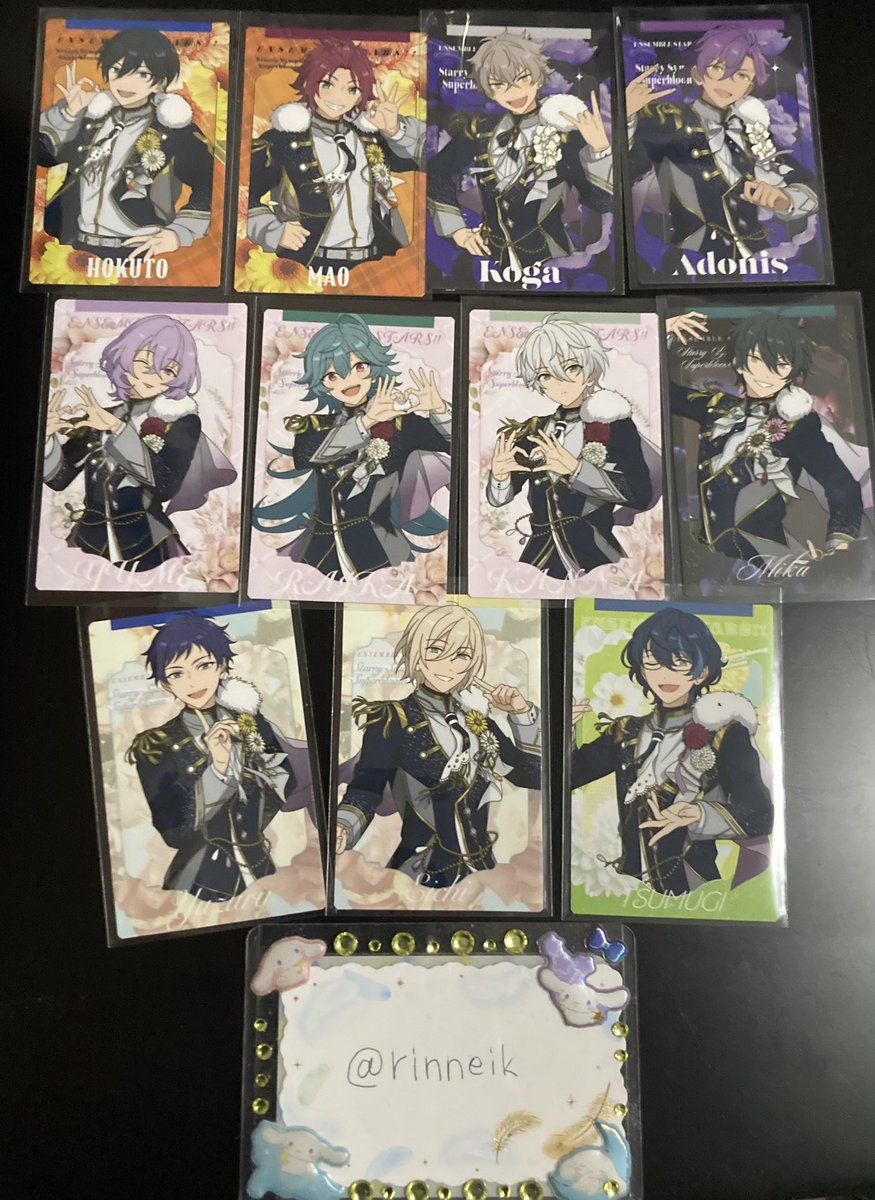 rinneik's tweet photo. 【交換】あんスタ スタフォニ 4th
カードコレクション

譲：北斗、真緒、アドニス、晃牙、みか、ライカ、ユメ、カンナ、英智、弓弦、つむぎ

求：ゆうた、ひなた、茨、維吹

22日現地手渡し希望

検索よりお気軽にお声がけください https://t.co/ksBEcxgYdA