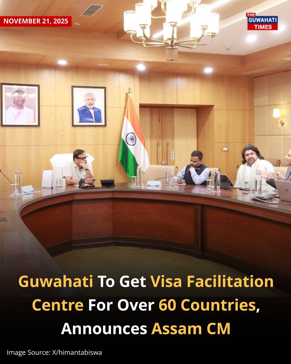 theghytimes's tweet image. Assam Chief Minister Himanta Biswa Sarma on Thursday (November 20) announced that VFS Global has agreed in principle to set up a dedicated visa facilitation centre for over 60+ countries in Guwahati.

Read more: facebook.com/share/p/17dnc6…