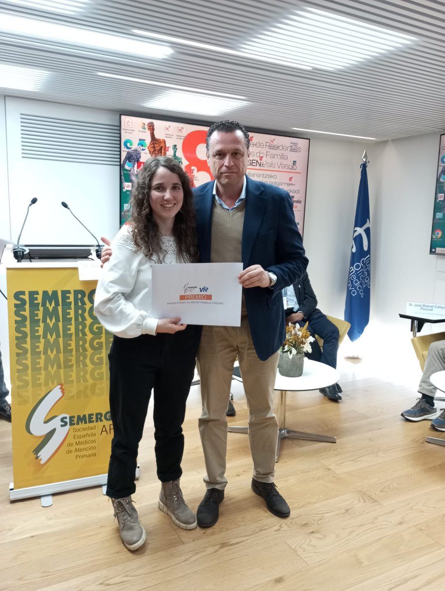 LaboratoriosVir's tweet photo. Laboratorios VIR ha entregado los premios en las 8.ª Jornadas de Residentes y Médicos de Familia del País Vasco 2025, un encuentro que pone en valor el talento, la dedicación y el futuro de la medicina.
Un orgullo participar en una cita que impulsa la formación y la innovación. https://t.co/sIHtuX3WND