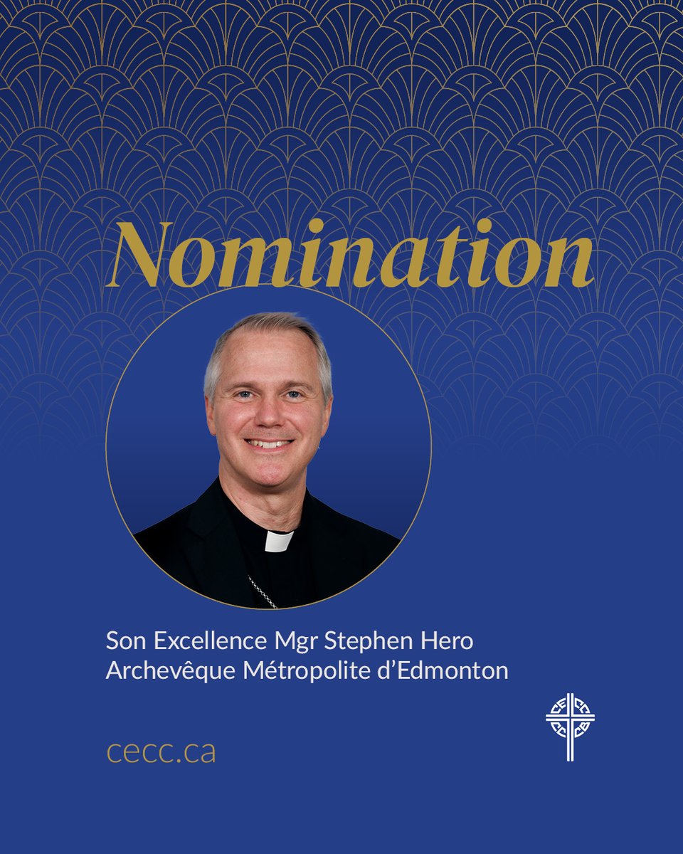 Le 21 novembre, Sa Sainteté le pape Léon XIV a nommé Son Excellence Mgr Stephen Hero comme Archevêque Métropolite d’Edmonton.

🔗 Lisez le communiqué de presse ➡️ cecc.ca/?post_type=med…

#cecc   <a href="/archedmonton/">Catholic Archdiocese of Edmonton</a>